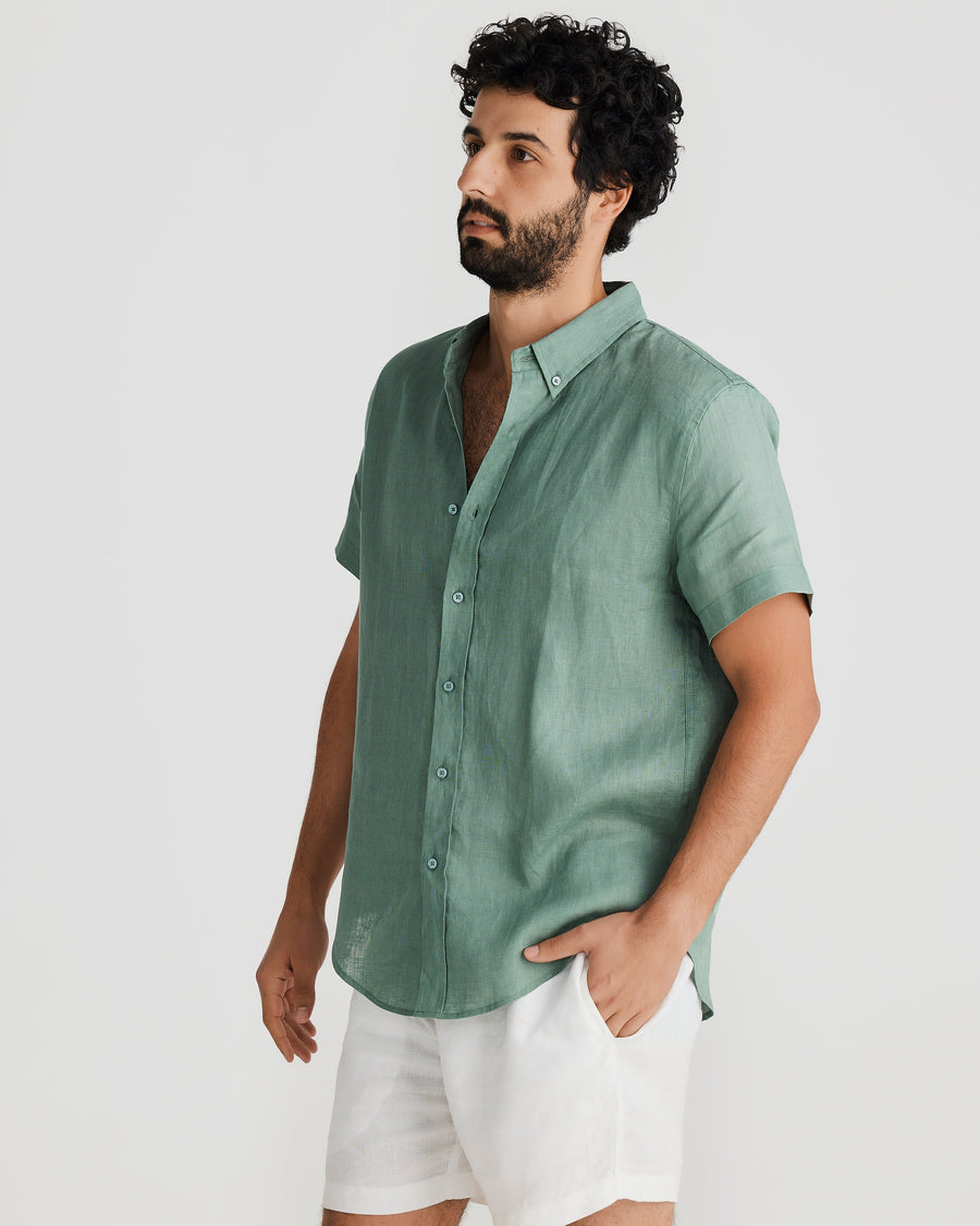 S/S Linen Shirt Khaki